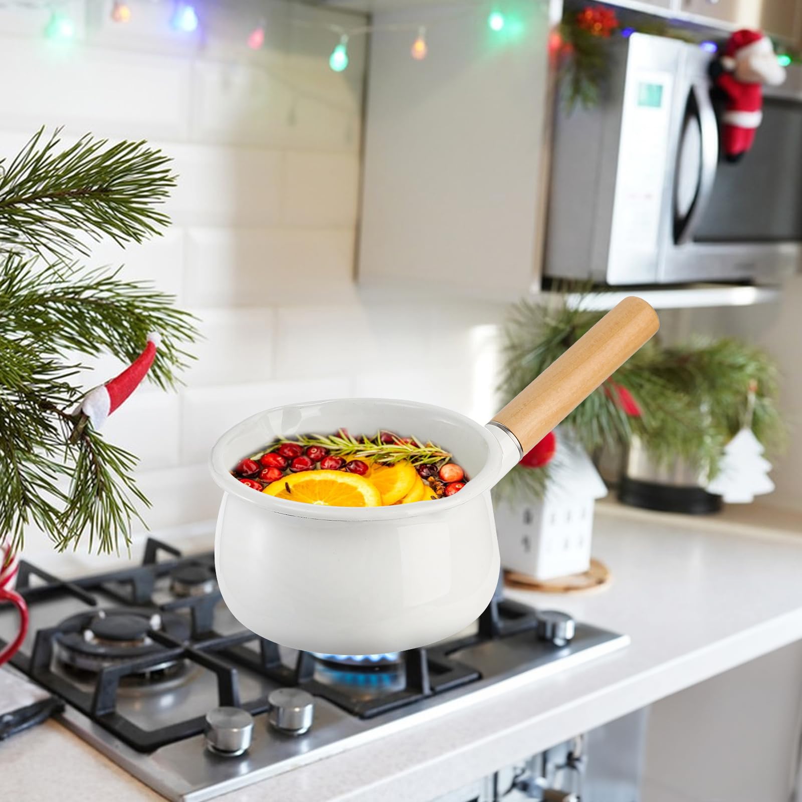 Amazon.com: Jucoan 1 Quart Enamel Milk Pan with Dual Pour Spout